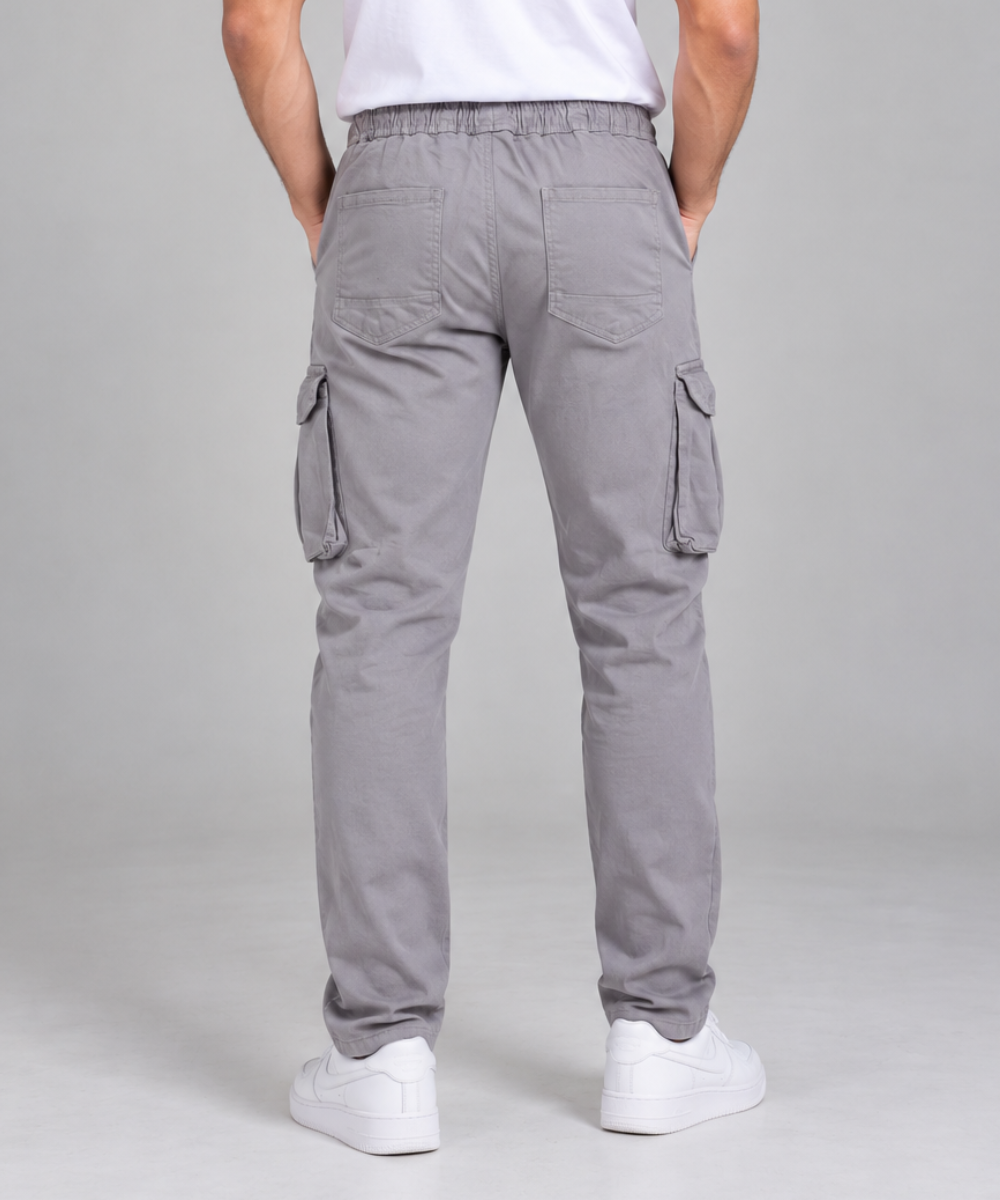 Men's Cargo Jogger Trousers with Flap Pockets-HB