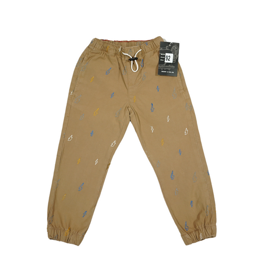 Kids Cotton Embraided Joggers