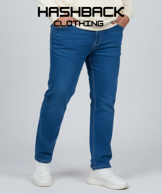 Hashback Straight Fit Denim Jeans Big sizes