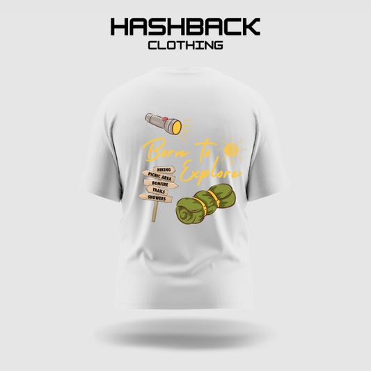 Hashback Round Export Cut Label Brand Printed T Shirt Men's C-2