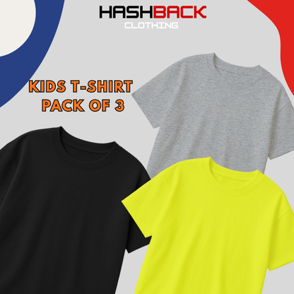 Pack of 3 Plain T-Shirts