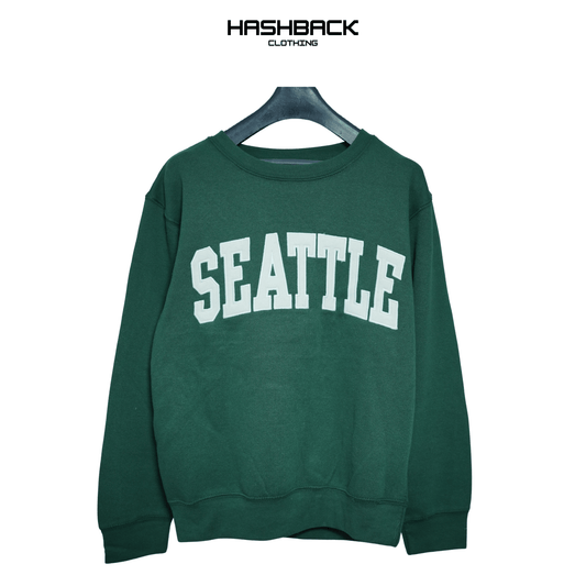 Embroidery Sweatshirt Oversized Drop Shoulder Crew Neck Mix Embroidery Article