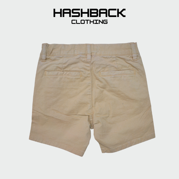 Boys Cotton Shorts - Mid Rise Button Closure