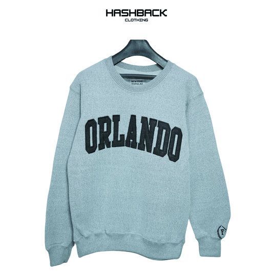 Embroidery Sweatshirt Oversized Drop Shoulder Crew Neck Mix Embroidery Article