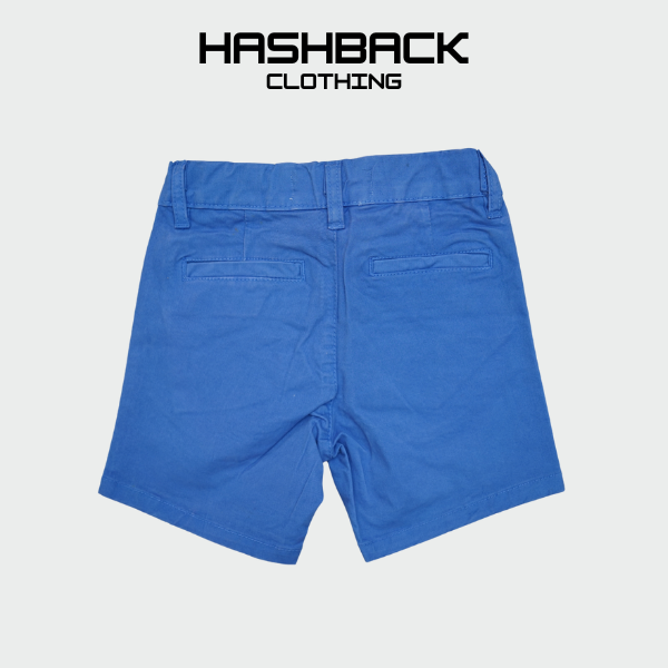 Boys Cotton Shorts - Mid Rise Button Closure