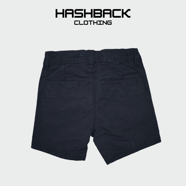 Boys Cotton Shorts - Mid Rise Button Closure