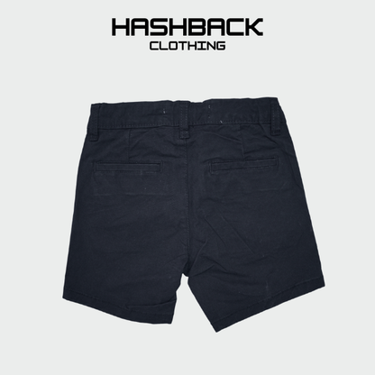 Boys Cotton Shorts - Mid Rise Button Closure