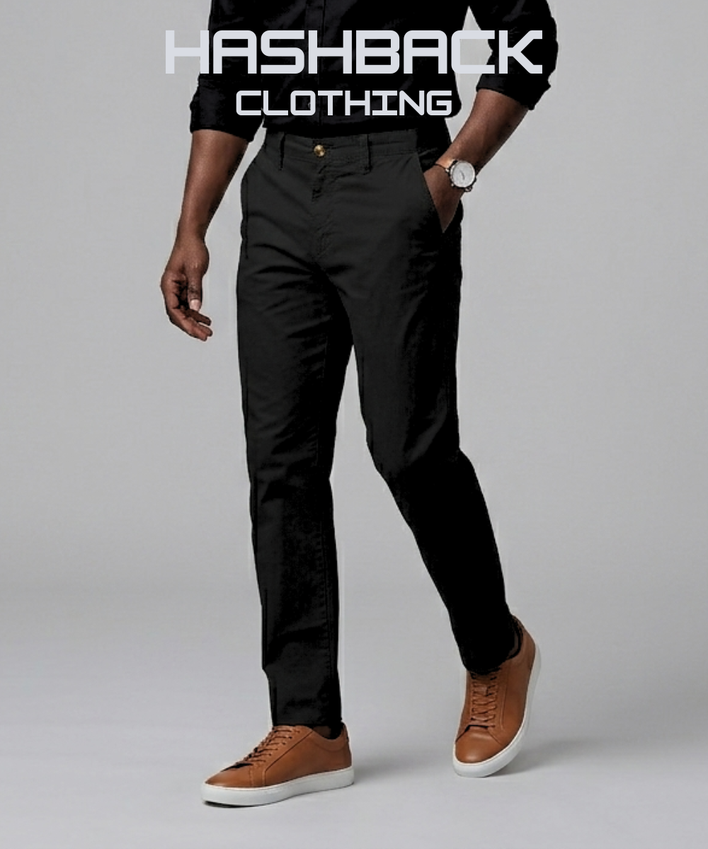 HashBack Men's Slim Fit Cotton Chino Pants