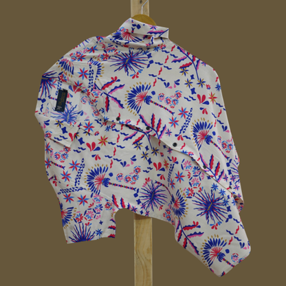 Hashback Printed Linen Shirt For Men