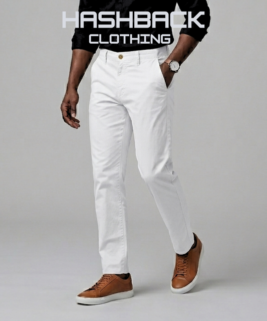 HashBack Men's Slim Fit Cotton Chino Pants