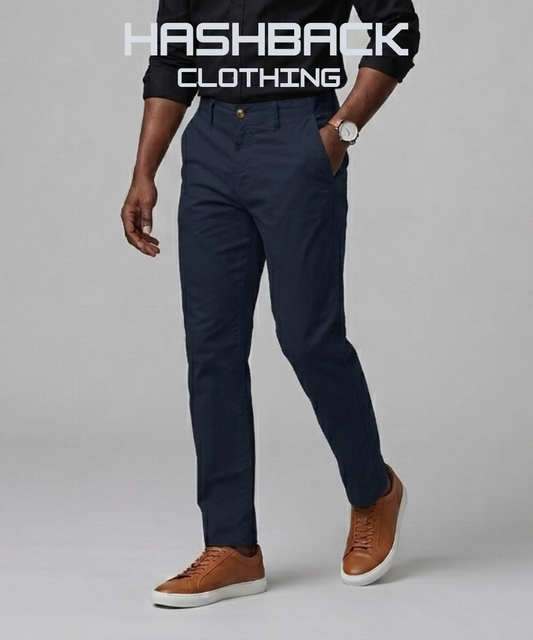 HashBack Men's Slim Fit Cotton Chino Pants