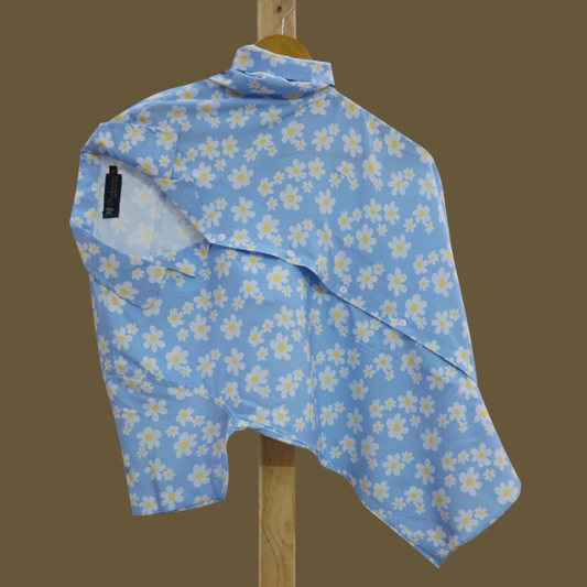 Hashback Printed Linen Shirt For Men