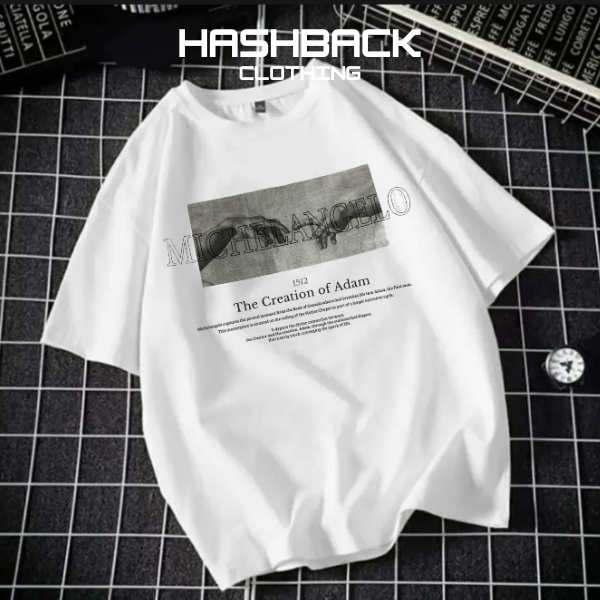 Hashback Printed Oversized  Round Neck T Shirt Men's