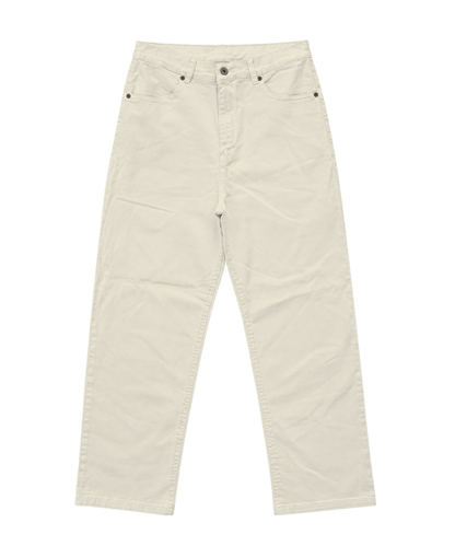 Women’s Olive Green Straight-Leg Denim Pants