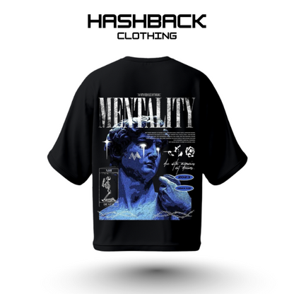 Hashback Dropshoulder Unisex Mentality T-shirt (BLACK)