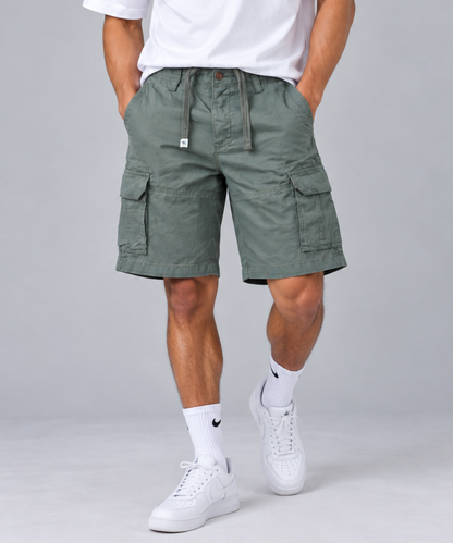 Men's Cargo Shorts – Multi-Pocket Utility Shorts with Drawstring