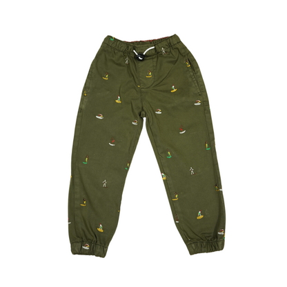 Kids Cotton Embraided Joggers