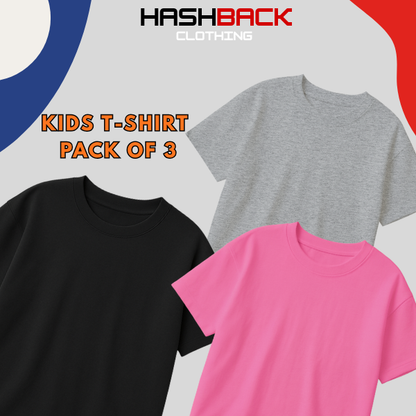 Pack of 3 Plain T-Shirts