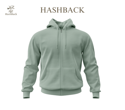HashBack Plain Zipper Hoodie HD D8 Big & Tall