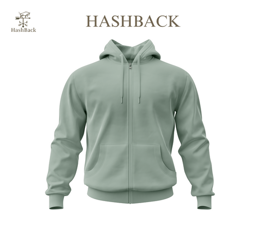 HashBack Plain Zipper Hoodie HD D8