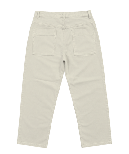 Women’s Olive Green Straight-Leg Denim Pants