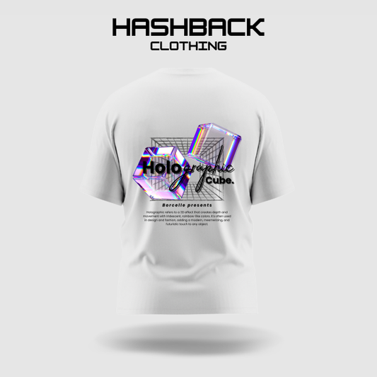 Hashback Round Export Cut Label Brand Printed T Shirt Men's C-3