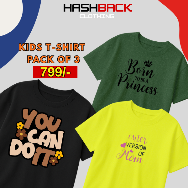 Pack of 3 Girls Printed T-Shirts