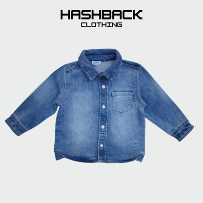 Kids Classic Denim Shirt - Long Sleeve Button-Up