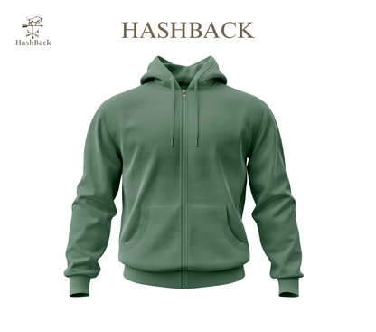 HashBack Plain Zipper Hoodie HD D9
