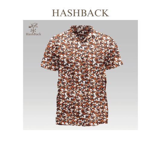 HashBack Hawaiian Beach Casual Button Down Cuban Collar Printed Shirt For Men