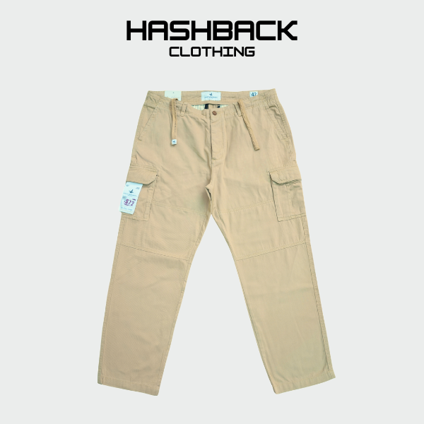 Men's Cotton Cargo Pants with Drawstring | Sizes 30–42
