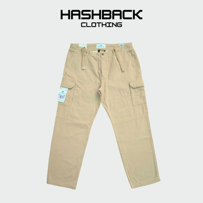 Men's Cotton Cargo Pants with Drawstring | Sizes 30–42