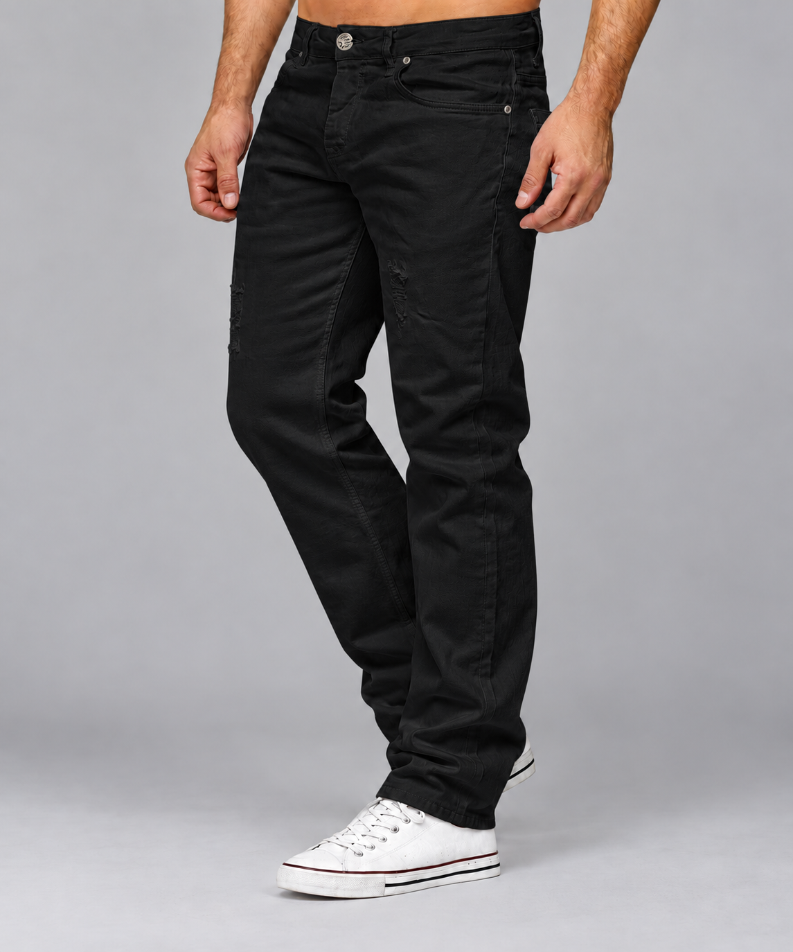 Men's Distressed Regular Size Denim Jeans