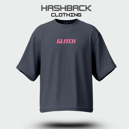 Hashback Aesthetic Graphic Drop Shoulder T-Shirt – Charcoal Grey | Oversized Streetwear Tee for Men & Women