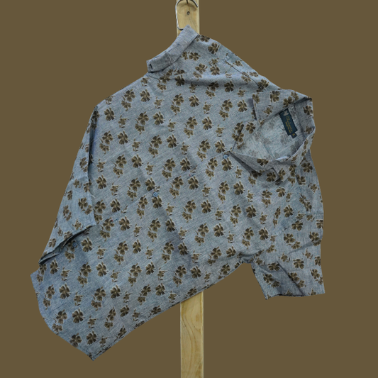 Hashback Printed Cotton Shirt For Men