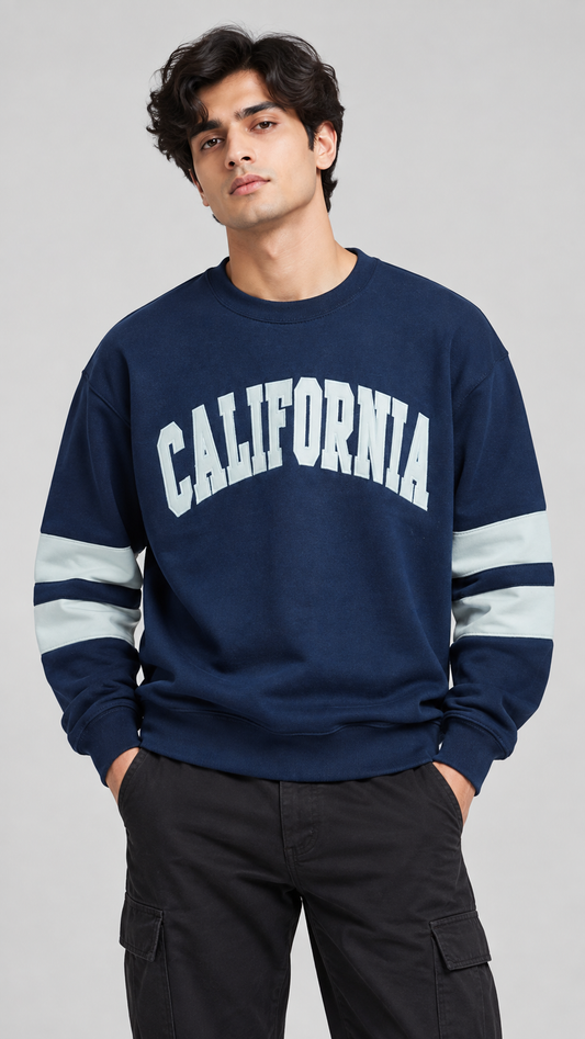 Embroidery Oversized Sweatshirt   Mix Article