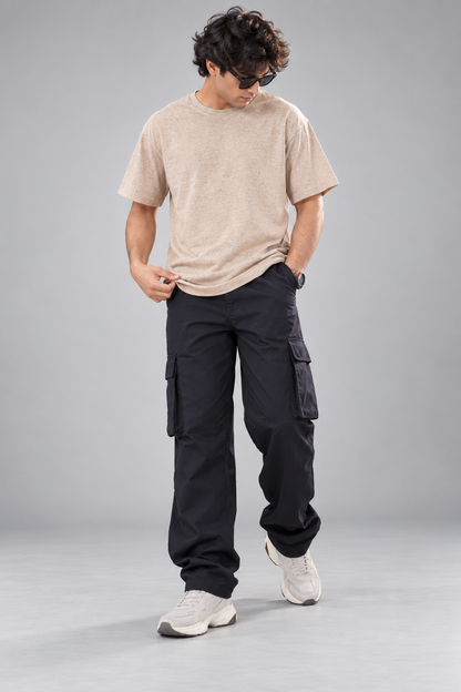 Baggy Twill Cargo Trousers | Loose Fit