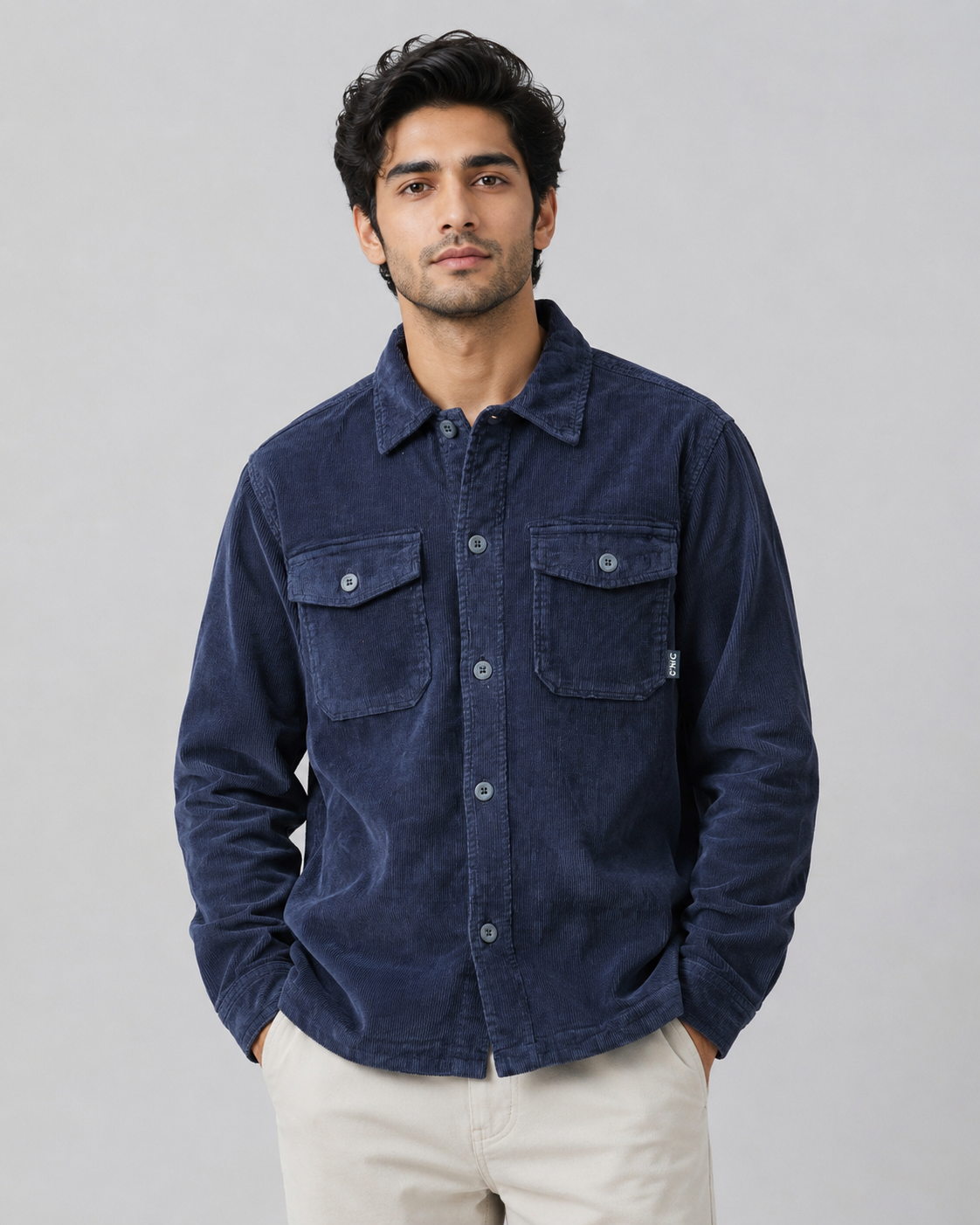 Corduroy Overshirt Jacket Thin line Texture