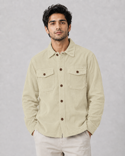 Corduroy Overshirt Jacket Thin line Texture