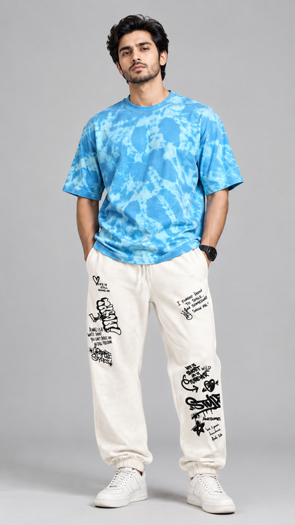 Graffiti Print Jogger Trousers