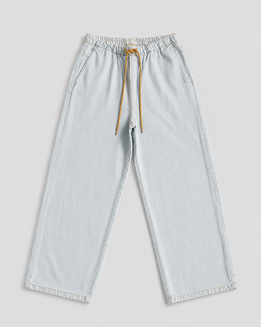 Ice Blue Unisex Baggy Denim Trousers