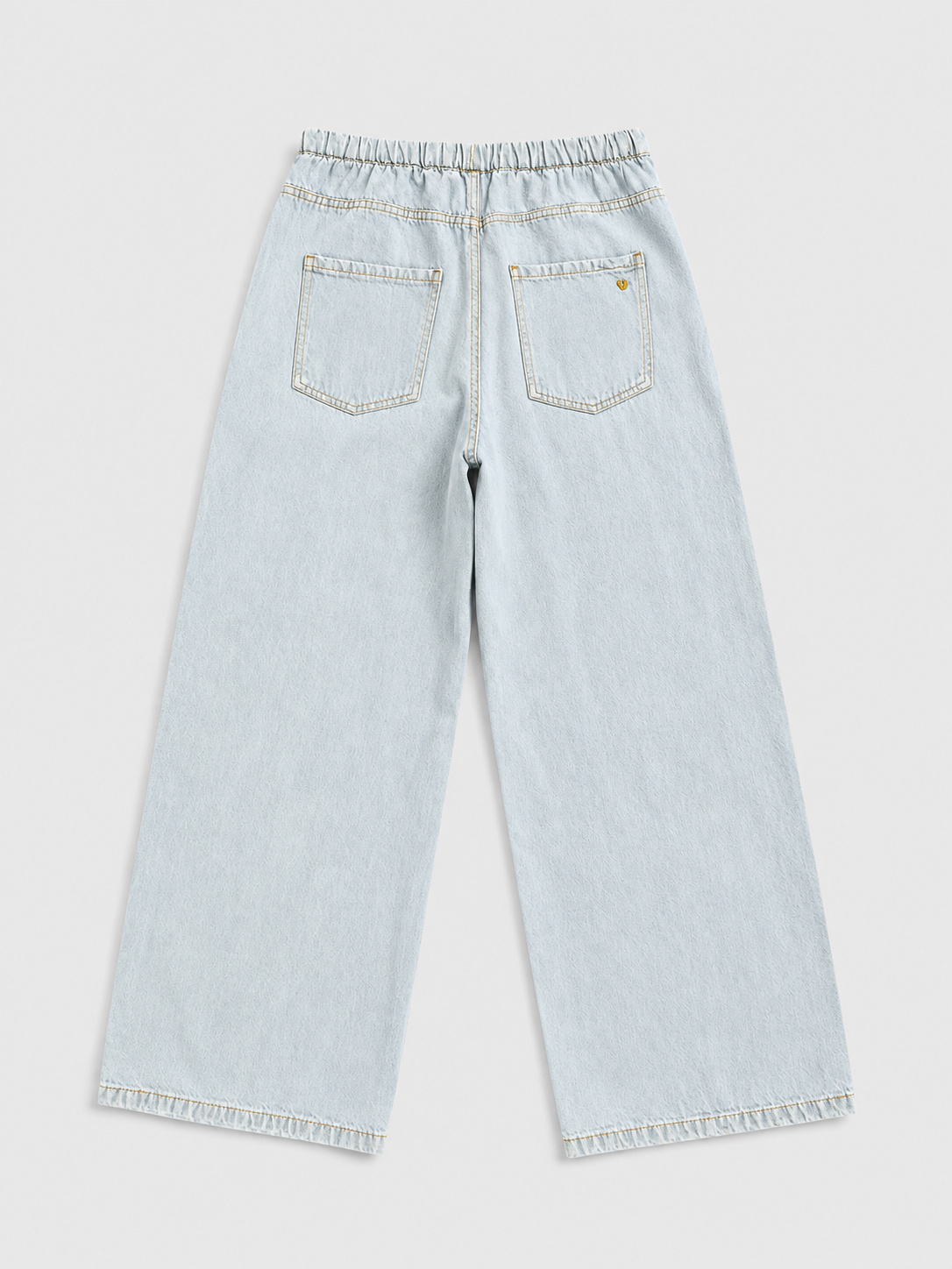 Ice Blue Unisex Baggy Denim Trousers