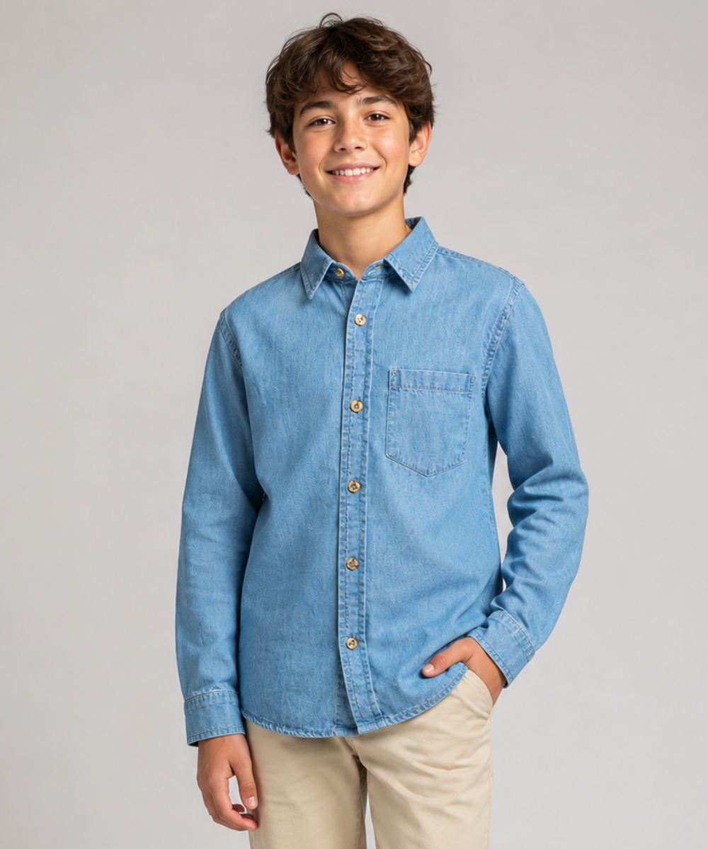 Boys' Denim Shirt – Long Sleeve