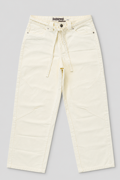 Women's Wide-Leg Belted Denim Pant