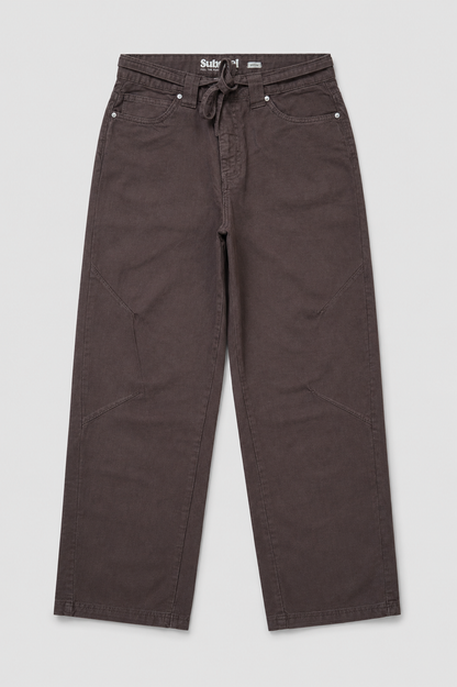 Women's Wide-Leg Belted Denim Pant