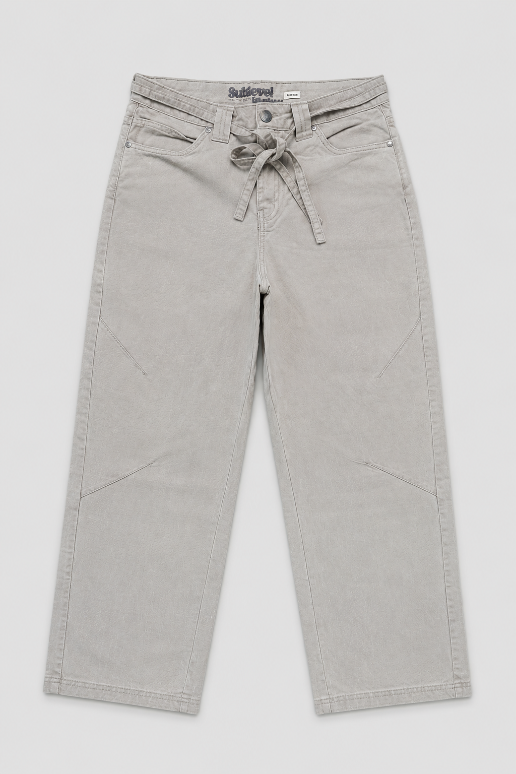 Women's Wide-Leg Belted Denim Pant