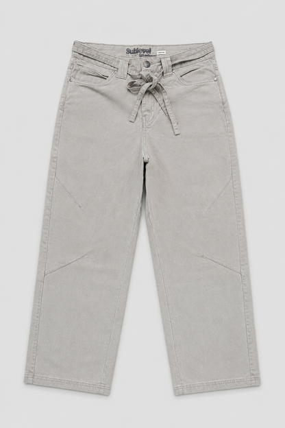 Women's Wide-Leg Belted Denim Pant