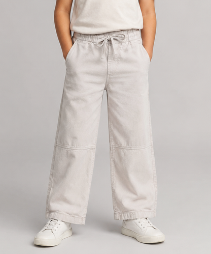 Light Grey Baggy Cotton Trousers – Unisex
