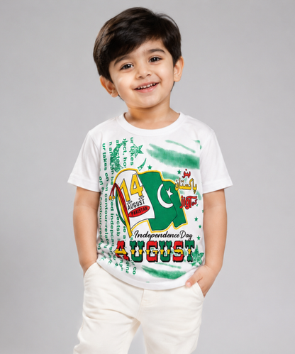 Kids Azaadi T-Shirt Pack of 3 – 14 August Independence Day Collection