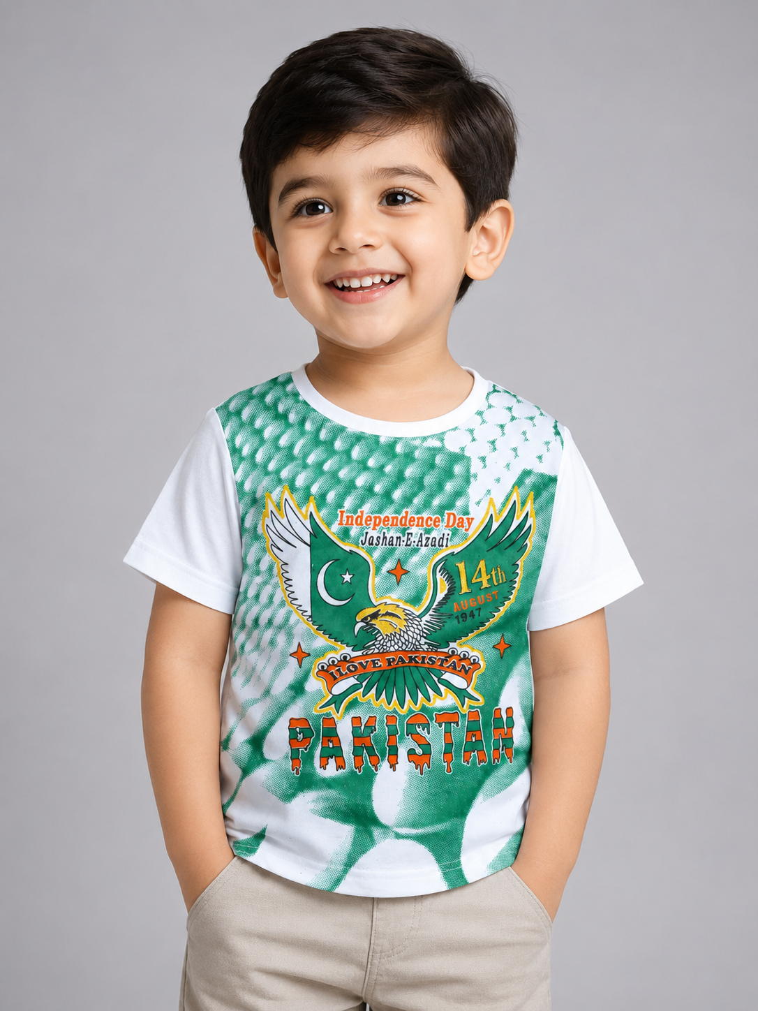 Kids Azaadi T-Shirt Pack of 3 – 14 August Independence Day Collection